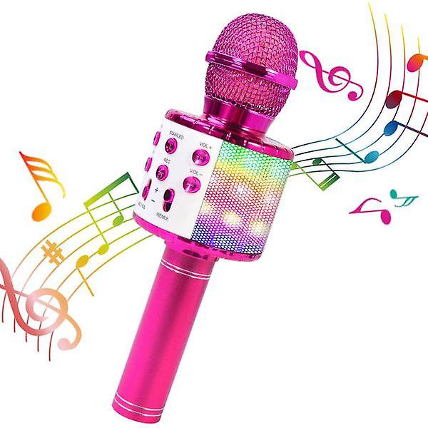 Micrófono inalámbrico Bluetooth para karaoke, micrófono para niños y adultos, cambiador de voz de 5 piezas