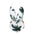 thumbnail image 3 of Leutsin Maillot de Bain pour Femmes, une-Pièce Bikini à Col en V, à Bandage, Imprimé, 3 of 4