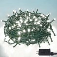 thumbnail image 1 of Cadena de luces navideñas mejorada de 82 pies, 200 LED para exterior/interior, temporizador y función de memoria y 8 modos, cable verde extensible, cadena de luces impermeable para árbol de Navidad, f, 1 of 4
