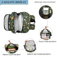 thumbnail image 3 of FORMRS Unisex School Backpack 17" Student Travel Bag with Laptop Compartment, Orange Flowers, 3 of 7
