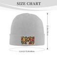 thumbnail image 3 of ZICANCN Mexican Flowers Sugar Skull Knit Beanie Hat, Winter Cap Soft Warm Classic Hats for Men Women, Gray, 3 of 8