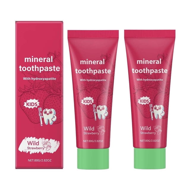 Pasta dental para niños con sabor a fresa Limpia los dientes Manchas amarillas Protege la cavidad bucal Pasta dental para niños