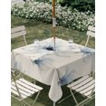 thumbnail image 2 of Square Outdoor Tablecloth with Umbrella Hole Blue Floral Outside Table Cloth Waterproof Patio Table Cover Summer Spring Flowers Vintage Zipper Tablecloths for Picnic Party Camping 60x60 Inch, 2 of 8