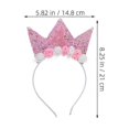 thumbnail image 2 of Children's Birthday Crown Princess Headbands for Party 2Pcs Glitter Tiara, 2 of 5
