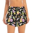 thumbnail image 4 of Lsque Cartoon Astronaut In Spacesuit Printed Women's Running Shorts with Liner Pockets,Elastic Quick Dry Workout Athletic Gym Yoga Shorts,Womens High Waist Shorts-Small, 4 of 9