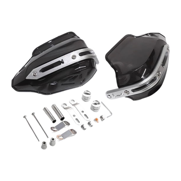 2x Manoleal de motocicleta Reemplazar piezas Partes de motocicleta Mano parabrisas Negro