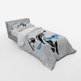 thumbnail image 3 of Ambesonne Fish Bedding Set 4 Pcs, Hand Drawn Art Nautical, Queen, Black Blue, 3 of 3