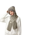 thumbnail image 4 of 3-in-1 Winter Knit Hat with Scarf and Balaclava | Fleece-Lined Windproof Warmth for Women, Cozy Face Covering and Neck Gaiter for Outdoor, Casual & Sports Activities, 4 of 5