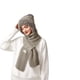 thumbnail image 5 of Pasamontañas de punto 3 en 1 con bufanda y mascarilla | Gorro de invierno con forro polar para protección contra el viento y calidez | Ropa para clima frío para mujeres y adultos, 5 of 9