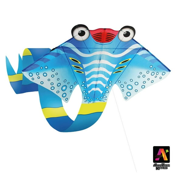 AmaZing Kites 2D Nylon Manta Ray Kite - 210" Tall (17 feet 6 inches) with 72" Wingspan (6 ft)