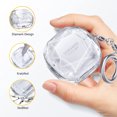 thumbnail image 3 of Crystal Case for Samsung Galaxy Buds Live & Galaxy Buds Pro & Galaxy Buds 2 & Galaxy Buds 2 Pro Case Hard Shockproof Protective Case with Key Ring (Transparent), 3 of 5