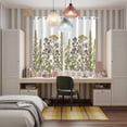 thumbnail image 6 of Curtains 84 Inches Long 2 Panels, Watercolor Flowers Grommets Window Treatment Curtain, Vintage Country Floral Leaves Spring Thermal Curtains Drapes for Living Room/Bathroom, 6 of 9
