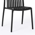 thumbnail image 4 of WestinTrends Playa Outdoor Stackable Polypropylene Plastic Dining Side Chairs (Set of 2), Black, 4 of 14
