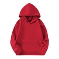thumbnail image 5 of HomeDM Boys Girls Sweatshirts Long Sleeve Casual Pullover Hoodies with Pockets Solid Color Outwear, 5 of 10