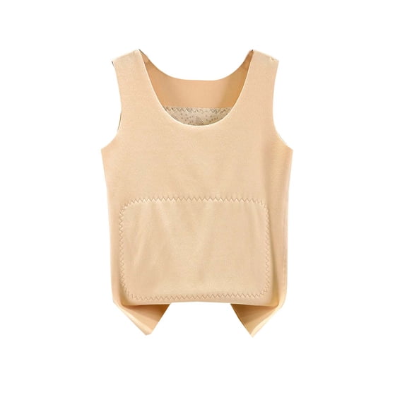 Uaswgudfs Women's Sleeveless Crew Neck Thermal Vest Top, Cozy Winter Warm Fuzzy Soft Base Layer
