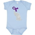 thumbnail image 3 of Inktastic Purple Awareness Ribbon Elephant Boys or Girls Baby Bodysuit, 3 of 5