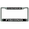 thumbnail image 1 of I'd Rather Be Fishing Photo License Plate Frame  Free Screw Caps with this Frame, 1 of 2