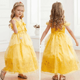 thumbnail image 5 of 10PCS Princess Costume for Girls Kids Belle Dress Halloween Cosplay Party Outfit Toddler Princess Dress Up, 5 of 6
