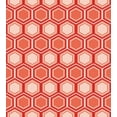 thumbnail image 3 of Ambesonne Geometric Duvet Cover Sets, Hexagonal Comb Tile, 2-Queen, Peach Coral Dark Coral, 3 of 7