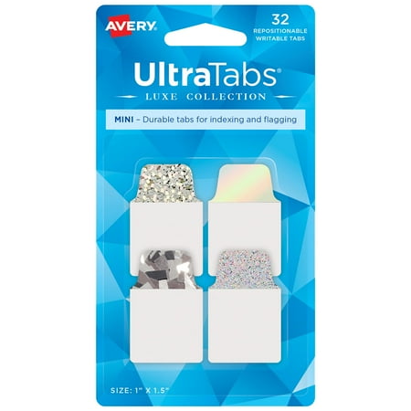 Ultra Tabs® Luxe Collection, 1" x 1.5" Mini Tabs, Holographic Iridescent Designs (74178)