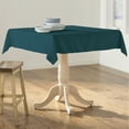 thumbnail image 2 of LA Linen Polyester Poplin Square Tablecloth, 58 by 58-Inch, Teal Dark, 2 of 2