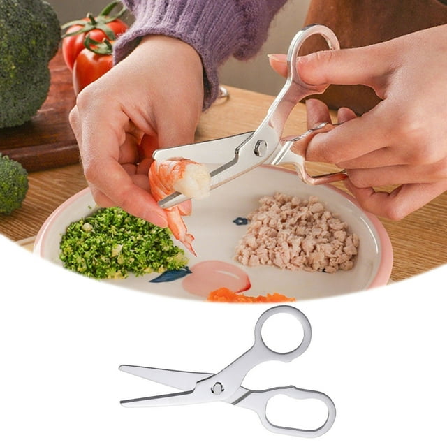 Vegetable Cutter Food Scissors Stainless Steel Detachable Kitchen Shears for Meat Chicken Veggies Fruits with Convenient Storage
