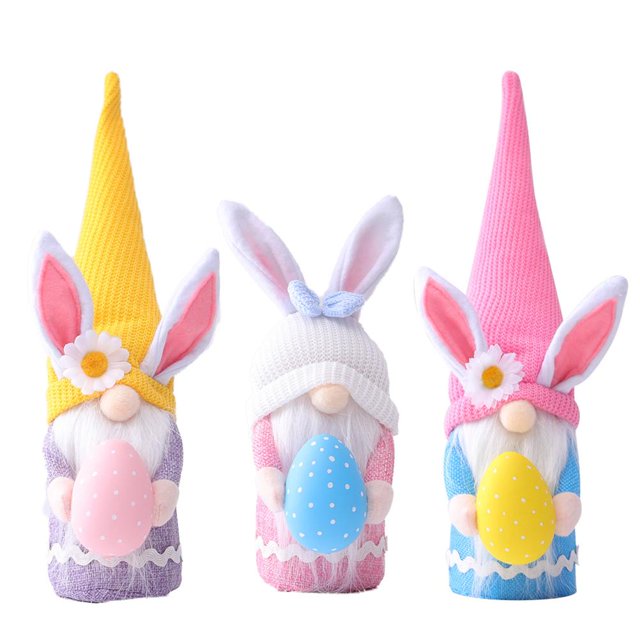 Muñeco de elfo, conejito de peluche de Pascua, juguete de peluche de Pascua, juguete de peluche de alto rendimiento