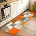 thumbnail image 3 of Burnt Orange Runner Rug 2x6 FT, Non Slip Hallway Carpet, Grey Modern Abstract Art Oil Painting Geometric Washable Floor Carpet Throw Runner Carpet Long Rug for Entryway Kitchen Bedside Sliding Door, 3 of 9