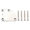 thumbnail image 2 of EeaseCA Triangle 5 Holes Electric Guitar Neck Plate Bass Guitar Neck Strength Connecting Board Joint Plate GV108 (Silver), 2 of 7