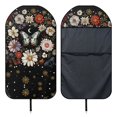 thumbnail image 3 of XYZCANDO Floral Butterfly Terry Cloth Car Seat Covers, Compatible with Front Seats Bucket Seat, Car Seat Towel Cover for Vans Cars Washable, 3 of 3