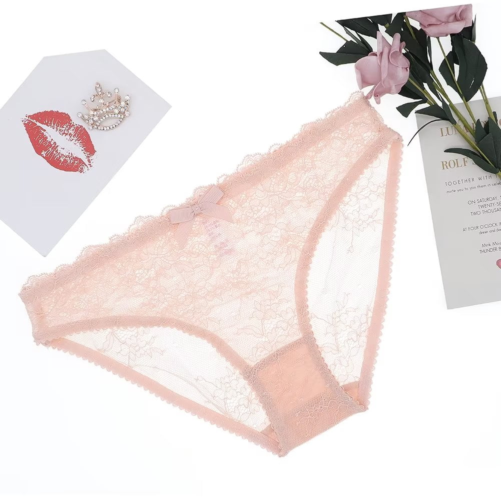 Varsbaby Lingerie Set for Women Sexy Lace Bra and Panty Thongs Sets Unlined Demi-Cup Underwire Bra and See Though Panties