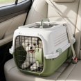 thumbnail image 6 of Magshion 23" Hard-Sided Pet Carrier with Food Bowl, Top & Front Doors, Ventilated Travel Crate for Cats & Small Dogs up to 26 lbs, White/Green, 6 of 7