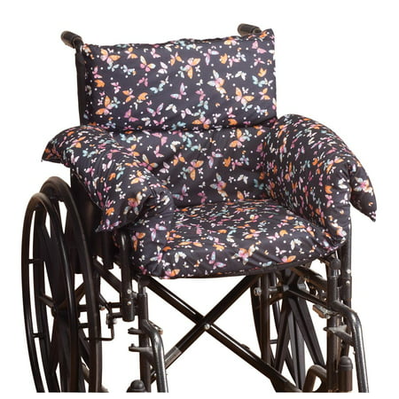 Pressure Reducing Chair Cushion – Comfort Cushion Seat Pad for Wheelchair, Arm Chair, Patio Chair – Machine Wash Polyester/Cotton – Butterfly
