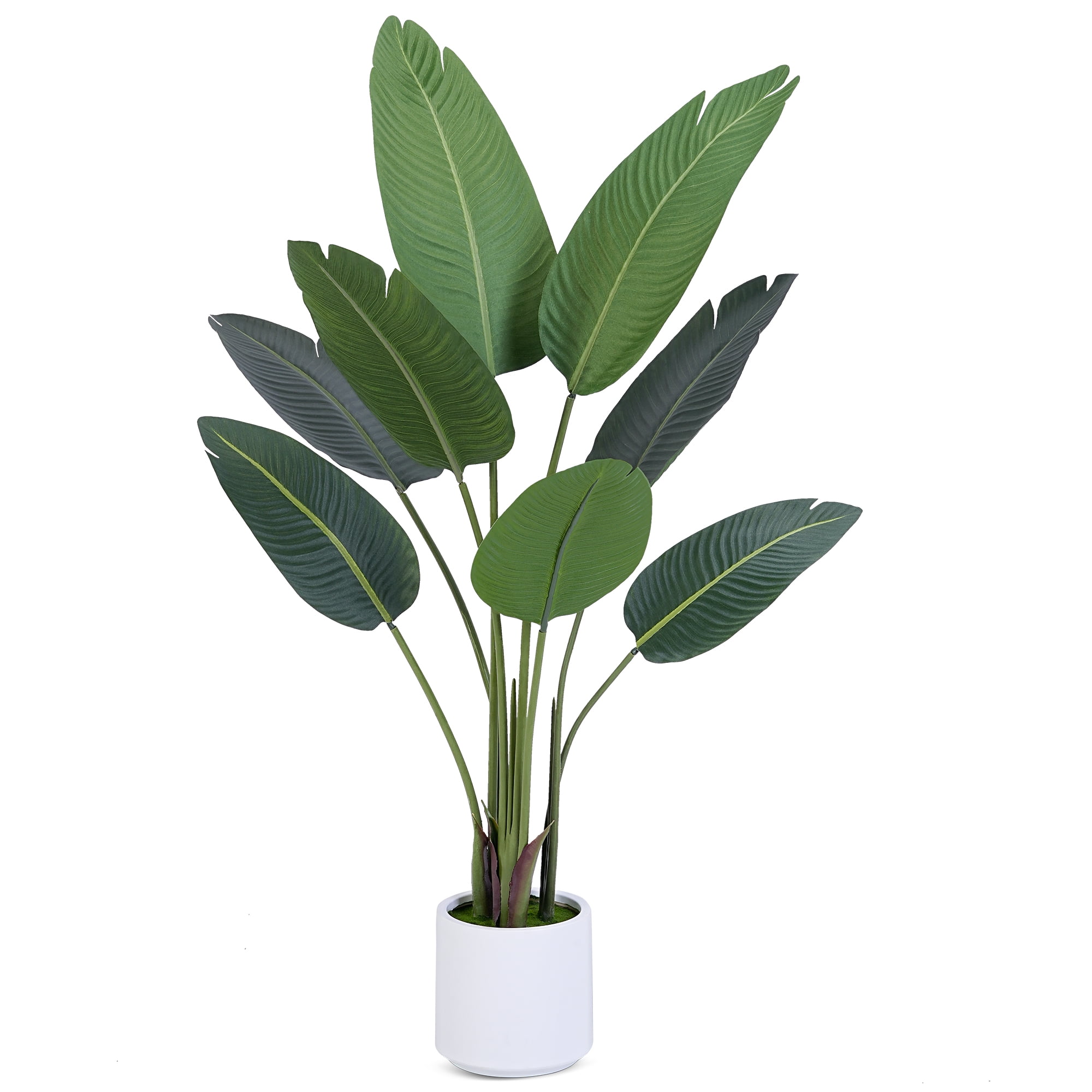 WFUN 4 Feet Artificial Plant Fake Tropical Palm Tree for Home Office Wedding Valenine Decor