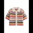 thumbnail image 1 of Conjuntos de Dos Piezas de Punto para Mujer: Cárdigan de Rayas con Botones y Pantalones Cortos, Pantalones Cortos y Pantalones Cortos Tops de Rayas de Colores M, 1 of 10