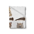 thumbnail image 2 of Dog Soft Flannel Fleece Throw Blanket, Various Type of Dogs Nameplate Boston Terrier Domestic Animal Faithful Loyal, Cozy Plush for Indoor and Outdoor Use, 50" x 70", Grey Cream White, by Ambesonne, 2 of 6