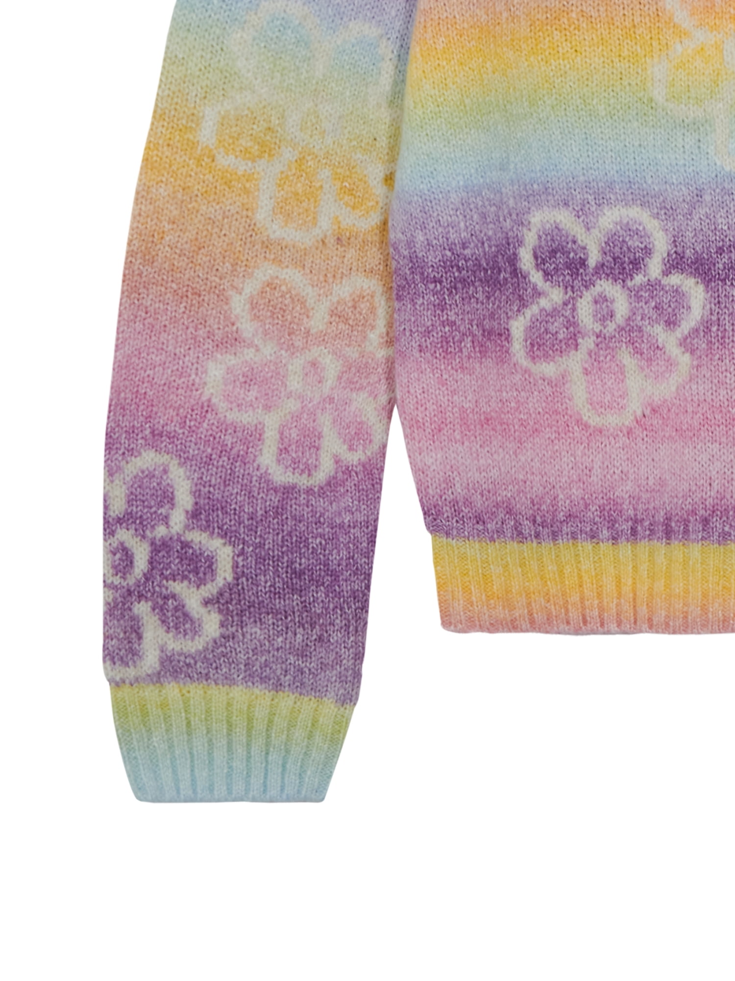 Planet Gold Girls Bow Print Ombre Sweater, Sizes 12M-18