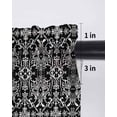 thumbnail image 6 of Black and White Tier Curtains 36 Inch Length,Sheer Curtains for Bedroom Living Room Window Modern Moroccan Geometric Abstract Art Small Half Window Kitchen Curtains & Drapes 27.5"x36" 2 Panels, 6 of 6