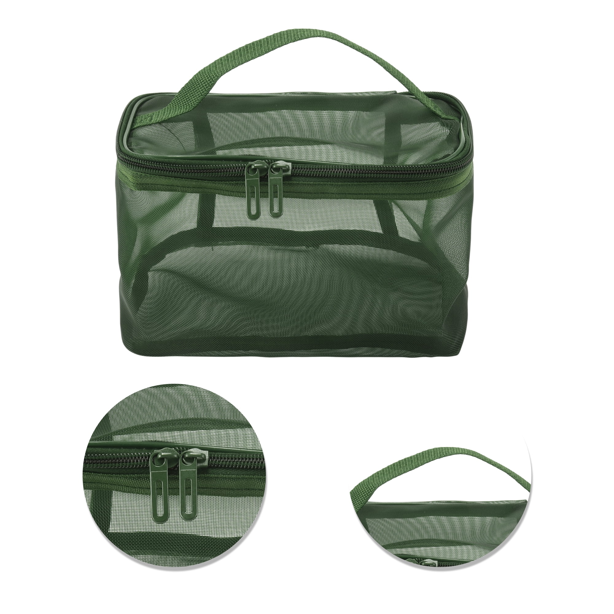 Unique Bargains 1 Pc Large Capacity Drawstring Makeup Bag for Travel green