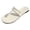 White, variant on Womens Pearl Flat Dress Flip Flops Delicate Elegant Leather Low Heels T Strap Slip on Slides Comfortable Dressy Sandals for Bride Wedding Summer Green Size 8