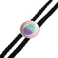 thumbnail image 2 of Cute Easter Egg Turquoise Purple Polka Dots Western Southwest Cowboy Necktie Bow Bolo Tie, 2 of 3
