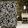 thumbnail image 2 of Manfei Woodland Camo Pattern Shower Curtain 72Wx72L,Classic Rustic Farmhouse Camouflage Bathroom Curtain, 2 of 5