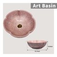 thumbnail image 5 of Chinese Antique Ceramic Sink Wash Basin Ceramic Counter Top Hand Painted Ceramic Wash Basin pink With White Bird Bathroom Sinks, 5 of 6