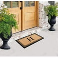 thumbnail image 5 of A1HC Black/Beige 24 in x 39 in Front Door Mat Coir PVC Classic Border Entryway Mat Heavy Duty Boot Scrapper Monogrammed Doormat, 5 of 7