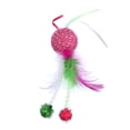 thumbnail image 2 of Multipet Mesh Feather Ball Cat Toy, Fushia, 2 of 5