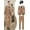 camel, variant on Men's 4-Piece Formal Suit Set, Jacket, Vest, Pants, Black Tie, V-Neck, for Wedding, Business, Party, Banquet, Prom, Formal Events, Graduation
