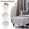 thumbnail image 6 of Xixirimido Cherry Blossom and Marble Pattern Ottoman Cover Rectangle Footrest Ottoman Slipcovers Footstool Cover Form Fit Stretch Ottomans Protective Cover for Living Room, Small, 6 of 7