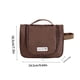 thumbnail image 3 of Bolsa de artículos de viaje con gancho colgante | Organizador cosmético de gran capacidad | Poliéster impermeable, almacenamiento de maquillaje en varios compartimentos, portátil para equipaje, gris, 3 of 6