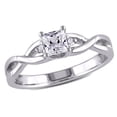 thumbnail image 1 of 3/8 Carat (ctw) Princess-Cut Lab-Created White Sapphire Infinity Ring  Sterling Silver, 1 of 5