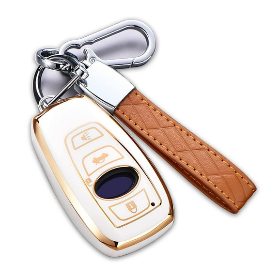 for Subaru Key Fob Cover, Premium Soft TPU Leather Full Cover Protection Key Fob Case for Subaru Forester Outback BRZ Legacy CrossTrek Smart Key Protector